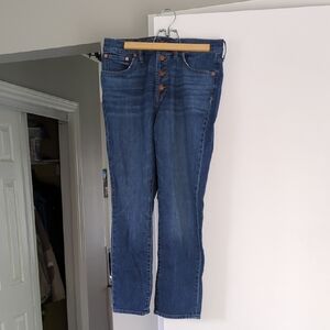 Madewell Stylish Blue Button-Fly Jeans